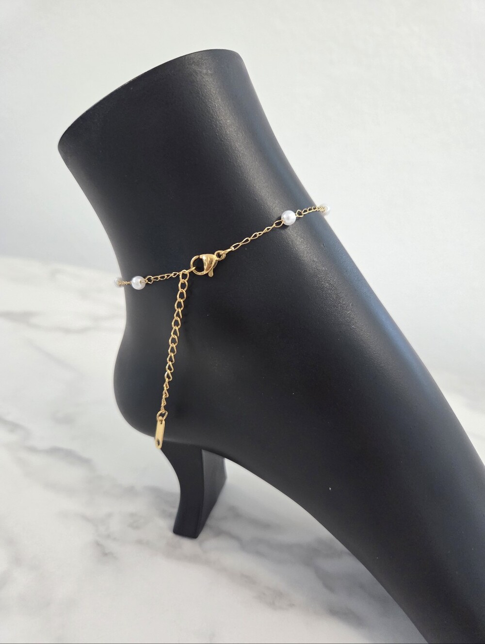 ​Gold Shell Starfish Pearl Anklet Nautical Charm Bracelet Boho Summer Jewelry - Picture 10 of 12